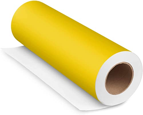 INDIGOS UG - Aufkleber Küchenschränke 63cm x 4m - MATT - gelb - Folie aus hochwertigem PVC Tapeten Küche Klebefolie Möbel wasserfest Schränke Selbstklebende Folie Küchenfolie Dekofolie