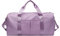 CORIOS Nylon Reisetaschen Duffle Bag Sporttasche Fitnesstasche Schwimmtasche für Herren/Damen Faltbare Weekender Übernachtung Tasche Trainingstasche Kabinenreisetasche Handgepäck mit Schuhfach Lila
