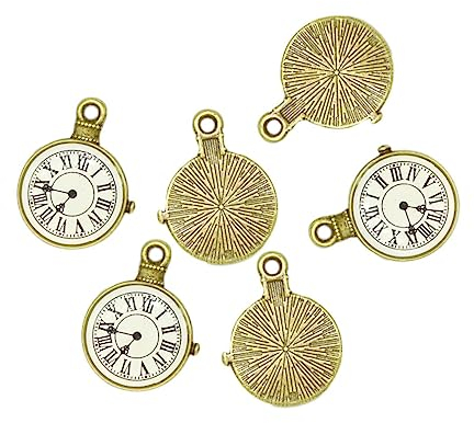 VILLCASE 10st Zeitmesser-anhänger Gesichtsbewegungszauber Uhr-emaille-perlen-charms Sportliche Reize Zifferblatt Charm-anhänger Steampunk-uhr Uhr Anhänger Charme Zeitliche Koordinierung