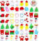 LATERN 60 Piezas Juguetes Navideños Mochi Squishy , 30 Estilos Navidad Mini Kawaii Moji Santa Muñeco de Nieve Campana Árbol de Navidad Juguetes Blandos y Antiestrés para Recuerdos (3,5cm x 4,5cm)