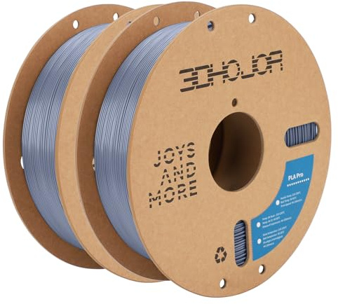 3DHoJor PLA+ PLA Plus Filament 1.75mm 1kg*2 Bundle for 3D Printers,Grey*2 | Dimensional Accuracy +/- 0.03 mm