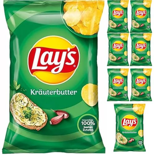 Lays Herb Butter Chips Snack 150 Gram x 8 Packs
