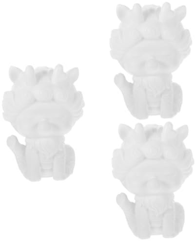 HEMOTON 3St Weiße Embryo-Emailpuppe Baby-Andenken-Halter Outdoor-Spielset für Kinder DIY Kinderspielzeug Spielzeuge unbemalte Puppe selber machen unfertige Puppe weißer Embryo Preis- Vinyl