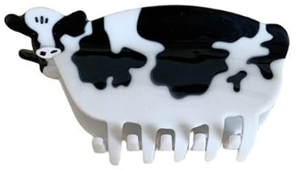 Wizoowip Pince à cheveux longue, Design Animal, pince antidérapante, forte tenue, forme de vache, cochon, poussin, pour femmes et filles, épaisse, fine, bouclée, à la mode A