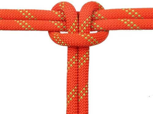 Static Climbing Rope 10M Camping Rock Climbing Rope 10mm 11mm Static Rope diameter 5200lbs High Strength Lanyard Safety Climbing Equipment Survival Rock Climbing Static Rope(11mm-Orange-10meter)