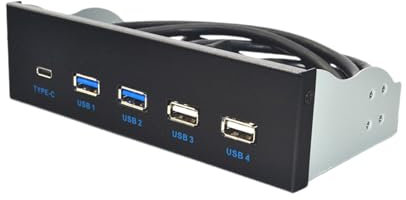 YAOGUI 5 25-Zoll Medien Dashboards USB 3.1 Frontplatte 2 USB + 2 USB 2.0 + TypeC PC Desktop 5 25-Zoll ROM