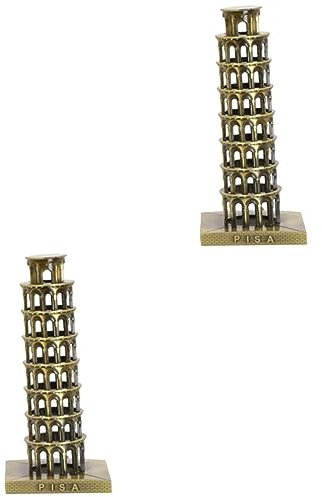 Zerodeko 2st Retro Schiefer Turm Von Pisa Dekor Der Schiefe Turm Von Pisa Metallornament Schiefer Metallturm Von Pisa Souvenirs Aus Italien