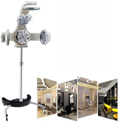 Sèche-cheveux professionnel Radiateur infrarouge Casque de séchage sur pied Salon de coiffure degrés affichage numérique 220V