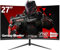 CRUA 27 Inch 280Hz Curved Gaming Monitor, Full HD 1080P, 1ms GTG, 1800R Frameless Screen, FreeSync, Eye Care, Low Motion Blur, VESA Mount, DisplayPort & HDMI Ports, Black