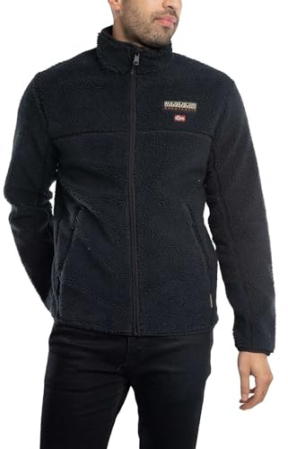 Napapijri Herren Tynik Fleecejacke, Schwarz, M