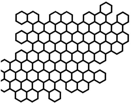 HYROOY Adesivi esagonali ad alta visibilità a nido d'ape, autoadesivi, per moto, auto, PVC, colore nero