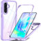 LIUKM Coque pour Samsung Galaxy A36 5G, Antichoc Housse avec Protège écran, de Téléphone 360 Protection Complet Portable Double Face Transparent Bumper Étui pour Samsung Galaxy A36 5G - Violet