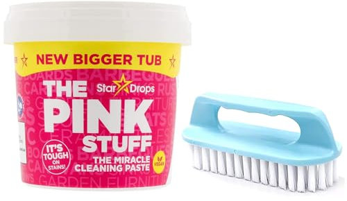Multi-purpose Cleaning Paste (850 G) + Scrubbing Brush - New Bigger Tub - Non-Toxic All Purpose Stain Remover Cleaner for Kitchen, Oven, Bathroom