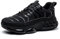 ZEPYFXIT Chaussures de Sécurité Hommes Femmes Basket Securite Embout en Acier Légère Respirantes Lacet Antidérapante Chaussures de Travail(Noir,46 EU)