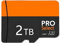 Scheda Micro SD Pro Select 2TB con adattatore SD, compatibile con fotocamere 4K, smartphone e PC