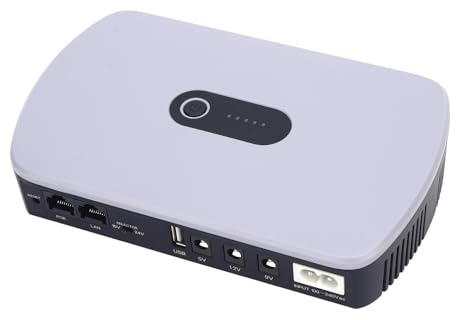 10400MAH UPS -Batterie -Backup, Standby -unterbrechungsfreies Netzteil mit LFP für Router Modem Camera Security Devices MP3 MP4 Player, USB, DC, Poe (EU-Stecker 100-240V)
