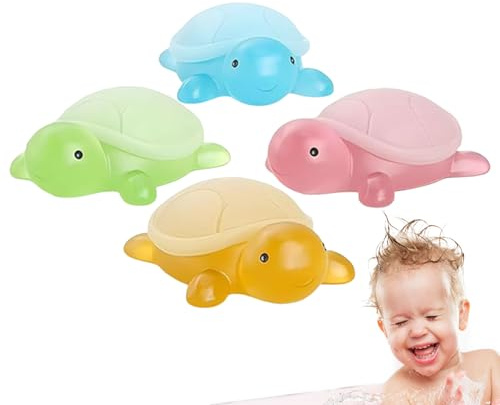 Kids Duftseife - 4x niedliche Schildkrötenform -Badseife | Natürliche sanfte Körperreinigung Bar, feuchtigkeitsspendende Hautpflegeformel, lustige Tierseife für nach Hause Badezimmer täglich wa