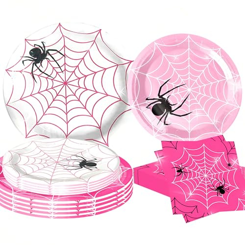 BACH AND BOOZY vaisselle anniversaire araignée fête assiettes papier serviettes accessoires garçons enfants cadeaux fête décoration