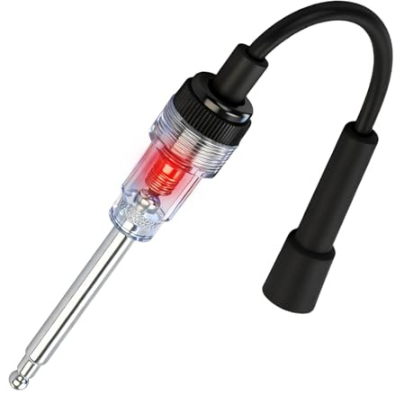 Spark Plug Tester, In-Line Ignition Coil Diagnostic Checker Tool | Engine Spark Plug Lead Test Generator, Car Sparking Indicator for Quick & Accurate Fault Diagnosis for Autos, Lawnmower