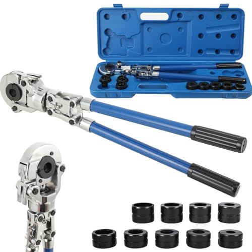 Profi Presszange Handpresse Presszange für Kupferrohr, Edelstahlrohr Und Verbundrohr, V-Kontur Und TH-Kontur, V12 V15 V18 V22 V28 Und TH16 TH20 TH26 TH32mm Verbundrohr Kupferrohr Rohrpresszange
