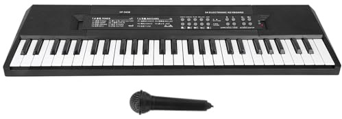 YDuupxe Mini Electronic Piano Keyboard with Microphone, Portable 54 Key Beginner Digital Piano with Recording Function, Ideal for Kids and Music Learning