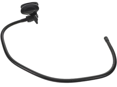 Adjustable Neck Microphone Holder Black Metal Plastic Stand | Secure Fit for Stage Performance and Outdoor Broadcast, Ergonomic Design for Musicians and Performers