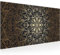 Runa Art Tableau Decoration Murale Mandala Abstrait 1 Partie Moderne Toile non tissée Salon Salle Oriental Noir Or 107412a