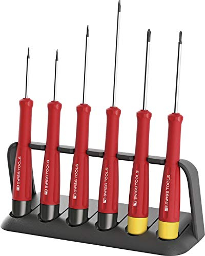 PB Swiss Tools Set di cacciaviti elettronici, 6 pezzi, fessura/PH