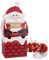 Herz & Heim® Lindt Lindor Kugeln 3 Stück in Weihnachtsmann-Verpackung als Mitarbeitergeschenk oder zum Nikolaus mit Wunschnamen personalisiert