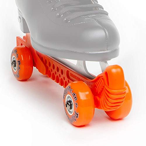 Rollergard Kufenschoner mit Rollen für Eiskunstlauf orange
