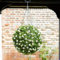 Garden Mile Artificial Topiary Ball Hanging Fake Flowers White Roses Faux Floral Ball with Hanging 3 Way Chain Garden Outdoor Decoration White Artificial Flower Plant