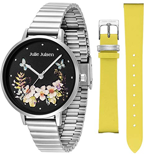 Julie Julsen JJW1198SM Limited Edition Damen-Uhr Edelstahl 3 bar Analog Silber