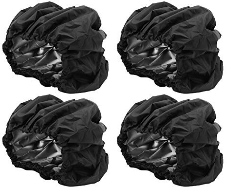 Kinderwagen Radabdeckung Praktische Kinderwagen Radabdeckung Praktisch wasserdicht Resistant Kinderwagen(Black 4-piece set, Large (single pack))