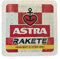 ASTRA Bier Naturstein Untersetzer Bieruntersetzer Bierdeckel mit Original Astra-Etiketten, Geschenkidee aus St. Pauli (Rakete)