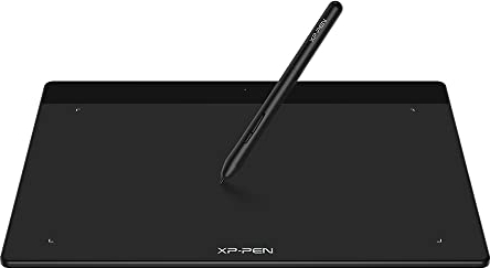 XP-PEN Deco Fun L Grafiktablett, 25,4 x 15,2 cm, mit passivem Eingabestift, 8192 Stufen und 60-Grad-Neigungen, kompatibel mit Mac Windows Chrome OS und Android, Schwarz