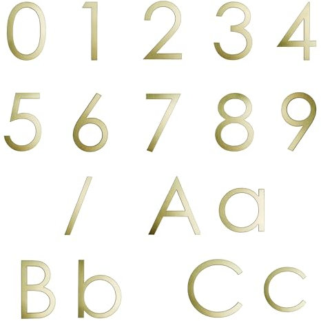 GUIZZO Creart - Numero Civico Esterno in Ottone Artigianale, Numeri Civici Esterni Ideali come Targa Personalizzata Made in Italy, Targhetta Personalizzata Porta Ingresso per Uso Esterno, Altezza 5 cm
