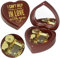 SOFTALK Solide Herzförmige Spieluhr, Retro-Spieluhr, Weihnachten, Geburtstag und Valentinstag, Geschenke für Jungen und Mädchen, Freunde (Weinrote Box, Melodie : Can't Help Falling in Love)
