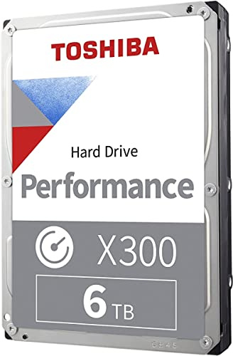Toshiba X300 6TB Performance & Gaming 3,5 Zoll interne Festplatte - CMR SATA 6 GB/s 7200 U/min 256 MB Cache - HDWR460XZSTA