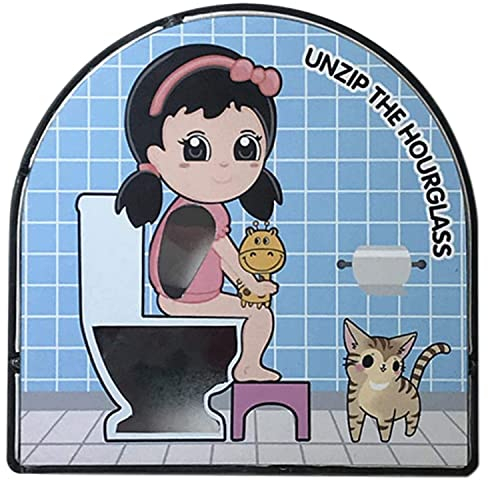 XINLIFE Minuteur De Toilette 5 Minutes Sablier Assistant De Gestion du Temps, Cadeaux Amusants pour Hommes Femmes Mari Petit Ami Papa,Girl