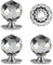 CcHhyyt Crystal Self Stick Knobs Cabinet Knobs 40mm Diameter Replacement Knob with Adhesive for Cabinet Mirror Cupboard Window Glass Sliding Door Drawer (4pcs, Moonlight Silver)