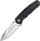 Harnds Castor CK6118 Couteau Pliant avec Lame en Acier Japonais Aus-8, Manche en G10 avec 3 Options de Couleur, Clip à 2 Positions, 123 g (Noir)