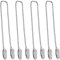4 Stück Silberne Serviettenketten aus Metall Tragbarer Serviettenhalter für Hals Legierungs Serviette Clips Kette zum Fixieren von Servietten, Clip, Halskette, Dinner Accessoire(50 cm)