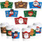 120 Stück Weihnachten Kaffee Tee Tasse Hüllen Einweg Wellpappe Becher Hülsen für 12 Unzen 16 Unzen Pappbecher Schneemann Tassen Hüllen für Schokolade Kakao (Keine Tassen Enthalten)