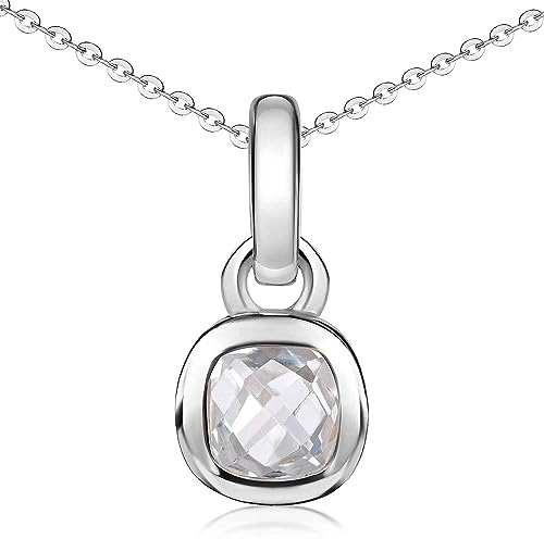 Materia Zirkonia Anhänger Silber 925 Damen quadratisch KA-248-Zirkonia_K141