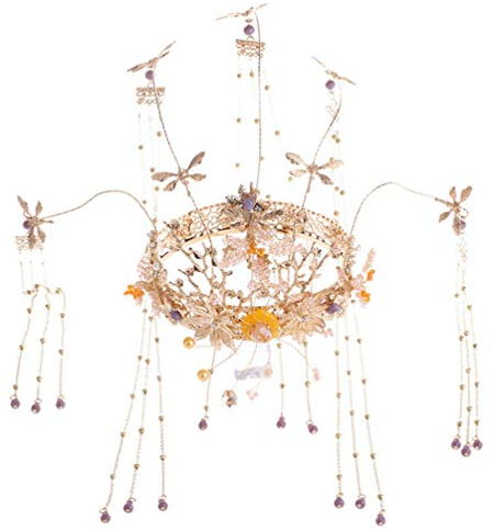 Braut-Kopfschmuck, antiker chinesischer Rockhopper, traditionelle chinesische Phönix-Kronen-Tiara, chinesische Braut-Hochzeits-Tiara mit langer Quaste, Haarnadeln im Retro-Stil aus hochwertiger Legier