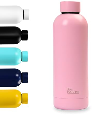 Gourde isotherme 500ml - Otto Koning - Bouteille d'eau Isotherme conserve les boissons froides pendant 24 heures et les boissons chaudes pendant 12 heures. Gourde isotherme étanche sans BPA.
