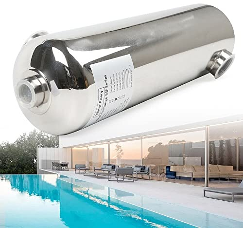 AOAPUMM Chauffage de piscine en acier inoxydable 60 kW - Échangeur de chaleur pour piscine - 250 l/min - Débit d'eau chaude 30 l/min - Échangeur de chaleur de piscine pour système de piscine (60 kW)