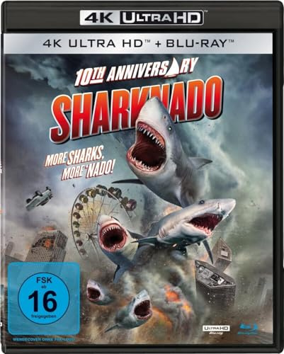 Sharknado - More Sharks more Nado Extended 4K-Edition (UHD+Blu-ray Sonderauflage im Hai-Schuber, limitiert auf 500 Stück)