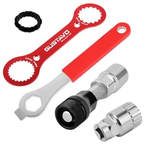 Lvjkes Kurbelabzieher Fahrrad, Kurbelabzieher, Fahrrad-Kurbel-Abzieher, Tretlager-Entferner, Schraubenschlüssel-Set, Fahrrad-MTB-Kurbelgarnitur mit Vierkantgewinde, Achsschlüssel-Werkzeug