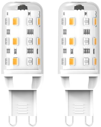 Bombillas LED Smart G9 RGBW, AC 230V Variación continua con mando a distancia, 4 modos 13 colores, brillo ajustable del 1% al 100%, mando a distancia bombilla LED inteligente G9, paquete de 2